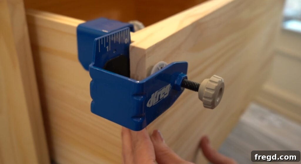 Build Your Own Side Table A Complete Visual Guide 13 Attaching the decorative drawer face to the front of the drawer box
