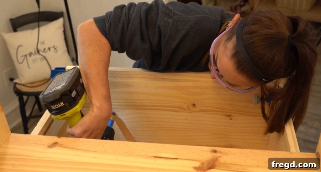 Build Your Own Side Table A Complete Visual Guide 14 Using a Kreg Drawer Front Mounting Jig for perfect alignment