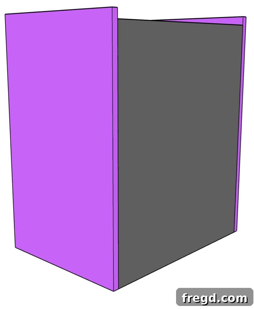 Build Your Own Side Table A Complete Visual Guide 15 Attaching the plywood back panel to the nightstand