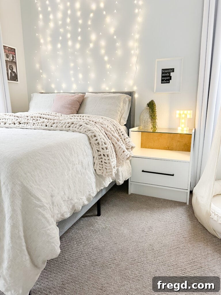 Build Your Own Side Table A Complete Visual Guide 23 Bedroom view showing the new nightstand with styled decor