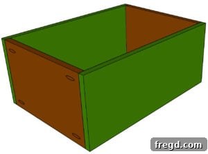 Assembling drawer frame