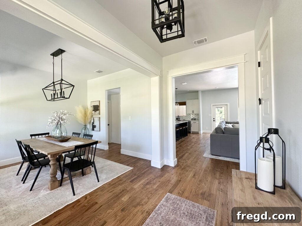 Before and after cased opening in a home entryway, showcasing a significant aesthetic upgrade.
