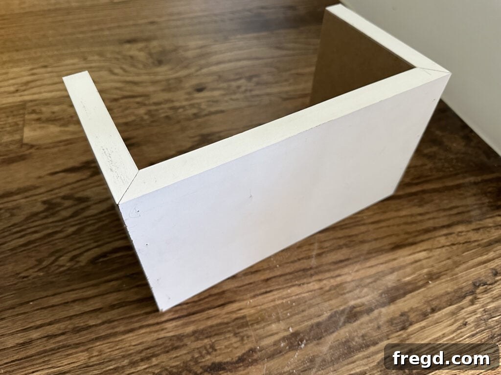 Completed bottom trim block assembly before attaching to the opening.