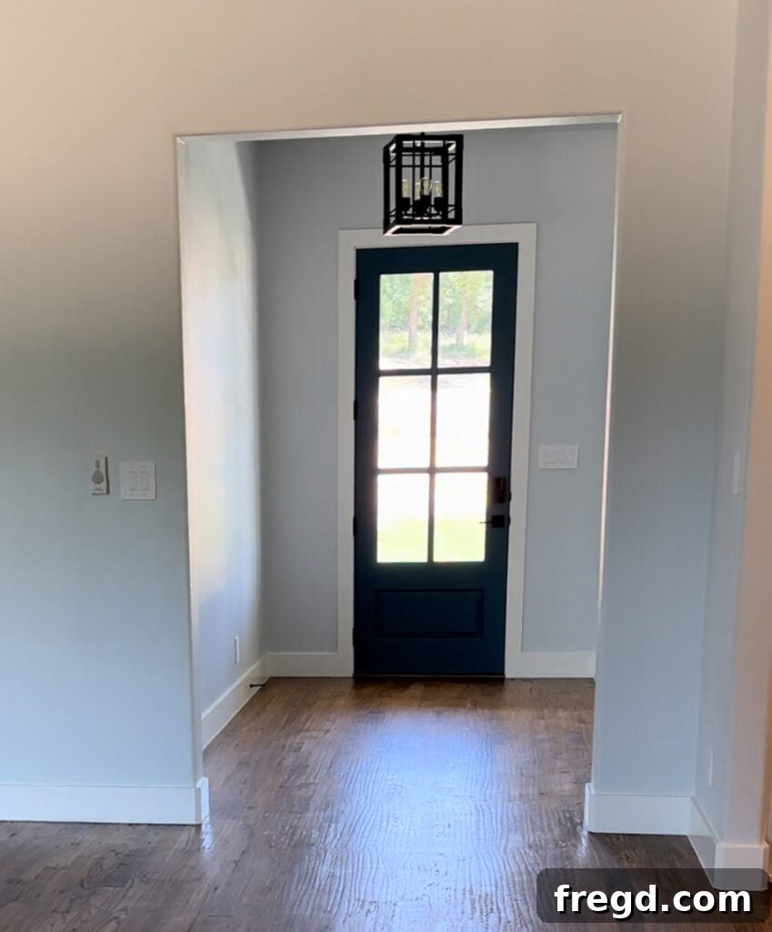 Another before picture of an uncased doorway in the home.