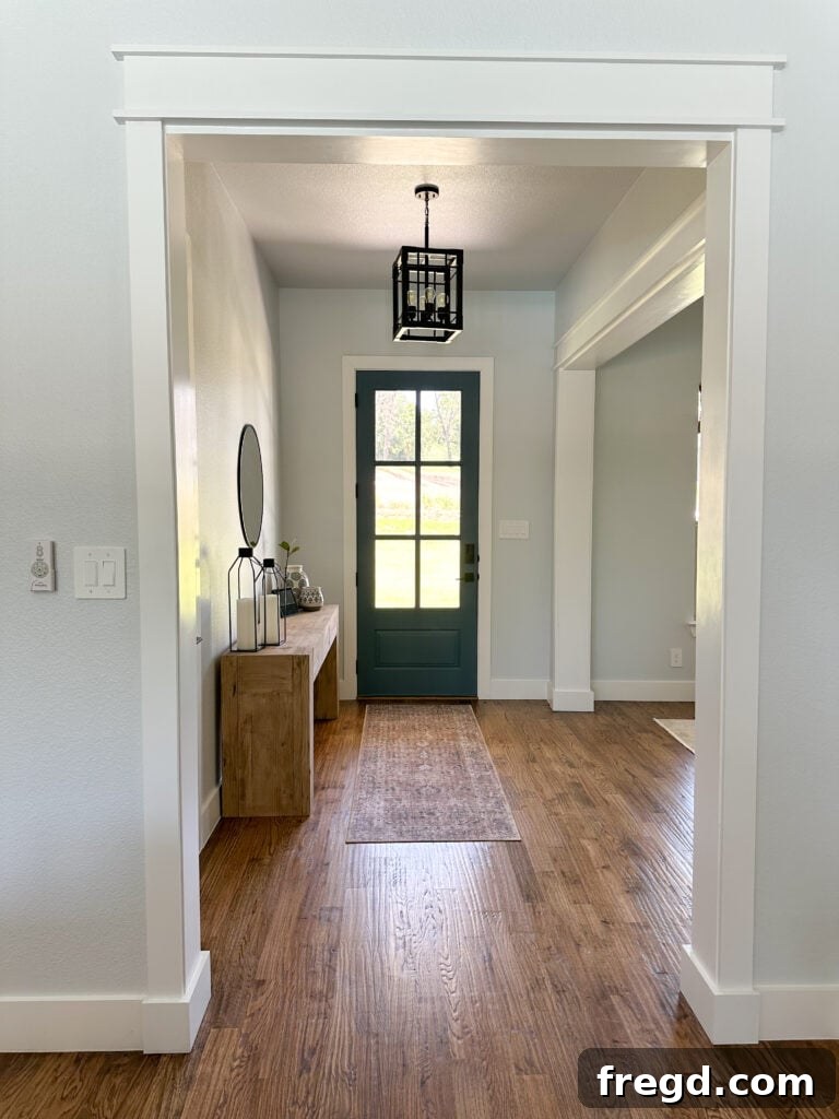The impressive after photo of the doorway, now elegantly cased.