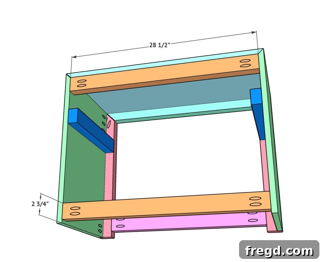 Diagram of Step 4: Adding back support boards