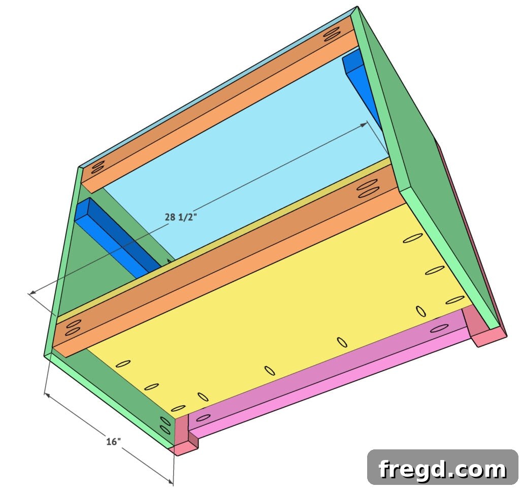 Diagram of Step 5: Installing the bottom shelf