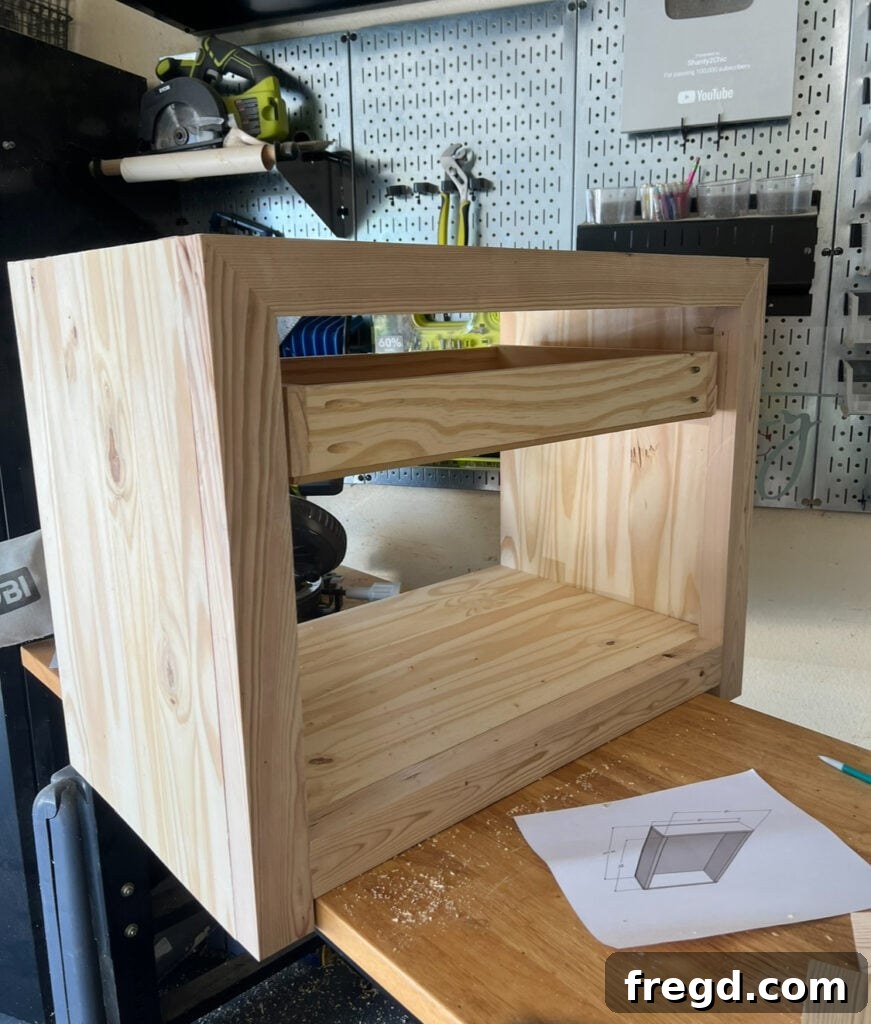 Diagram of Step 8: Attaching drawer slides
