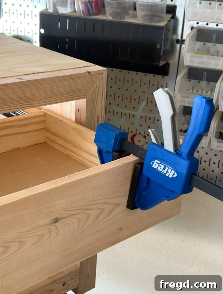 Diagram of Step 9: Attaching the drawer front