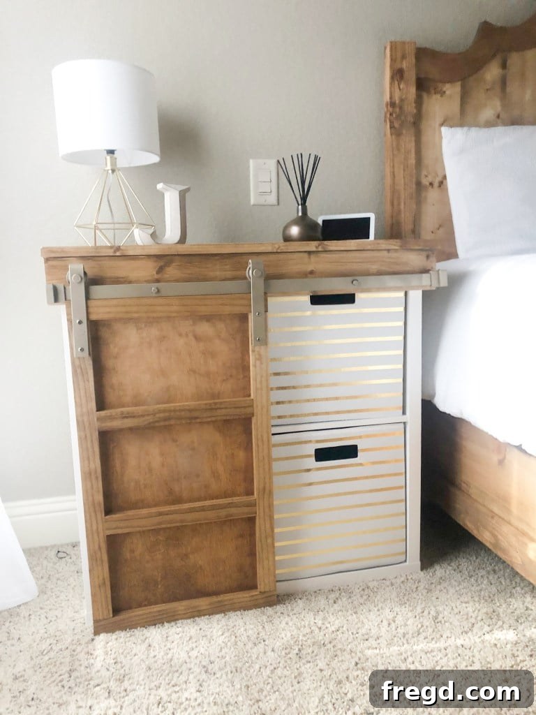 DIY Nightstand with Wooden Crates project image