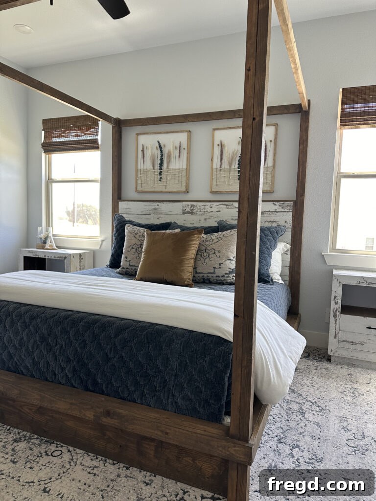 Nature's Eternal Canvas 24 Two dried flowers wall art frames beautifully displayed above a bed in a master bedroom