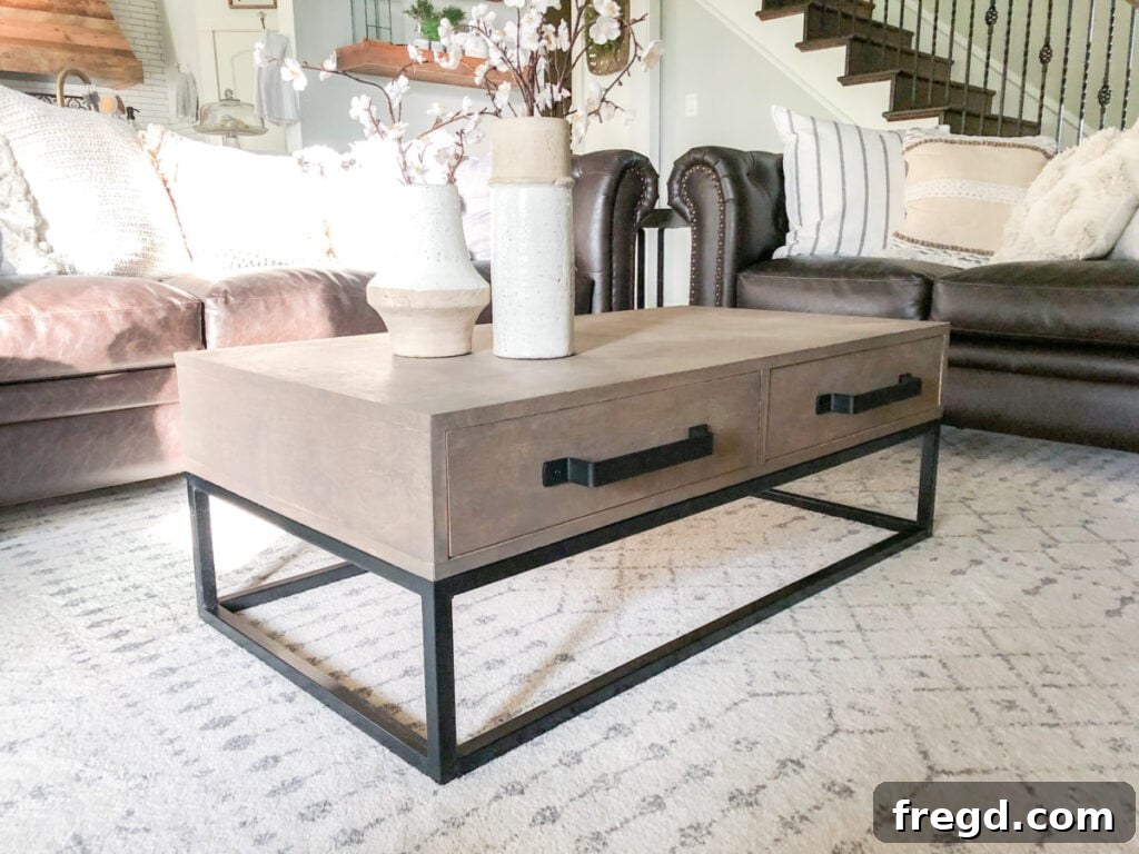 DIY Coffee Table with Drawers project image
