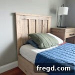 DIY Twin Headboard Finished