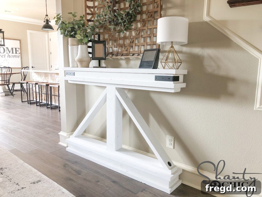 DIY Narrow Console Table