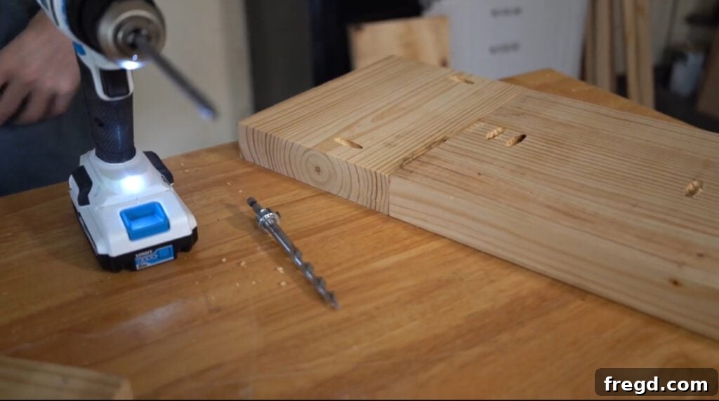 Attaching pocket-holed trim to outside panels with screws and glue