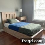 Build Your Own Twin Platform Bed 20 Thumbnail image for DIY Twin Platform Bed free plans download.