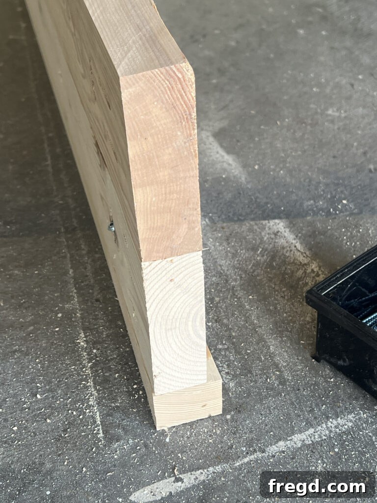 Build Your Own Twin Platform Bed 9 Securing the trim piece with pocket hole screws.