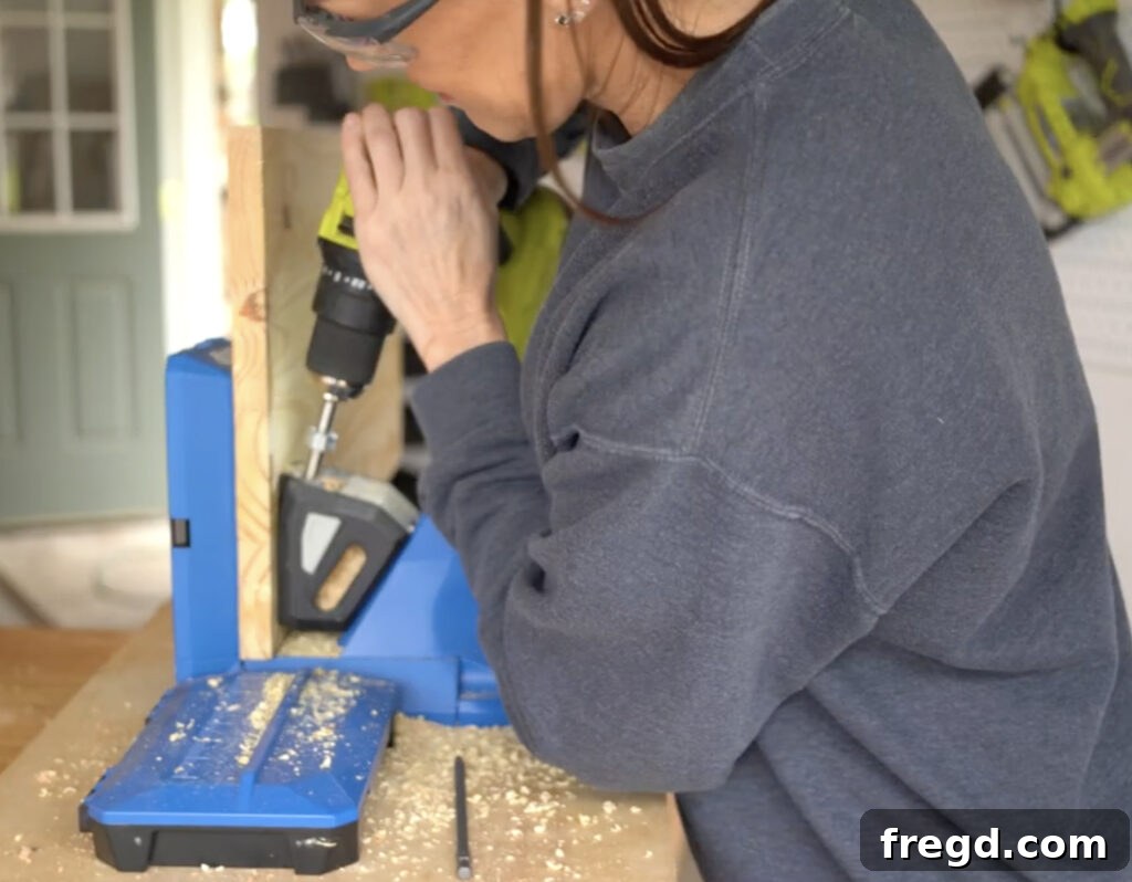 Crafting a Rustic Modern Nightstand 15 Attaching the side panels to the nightstand frame