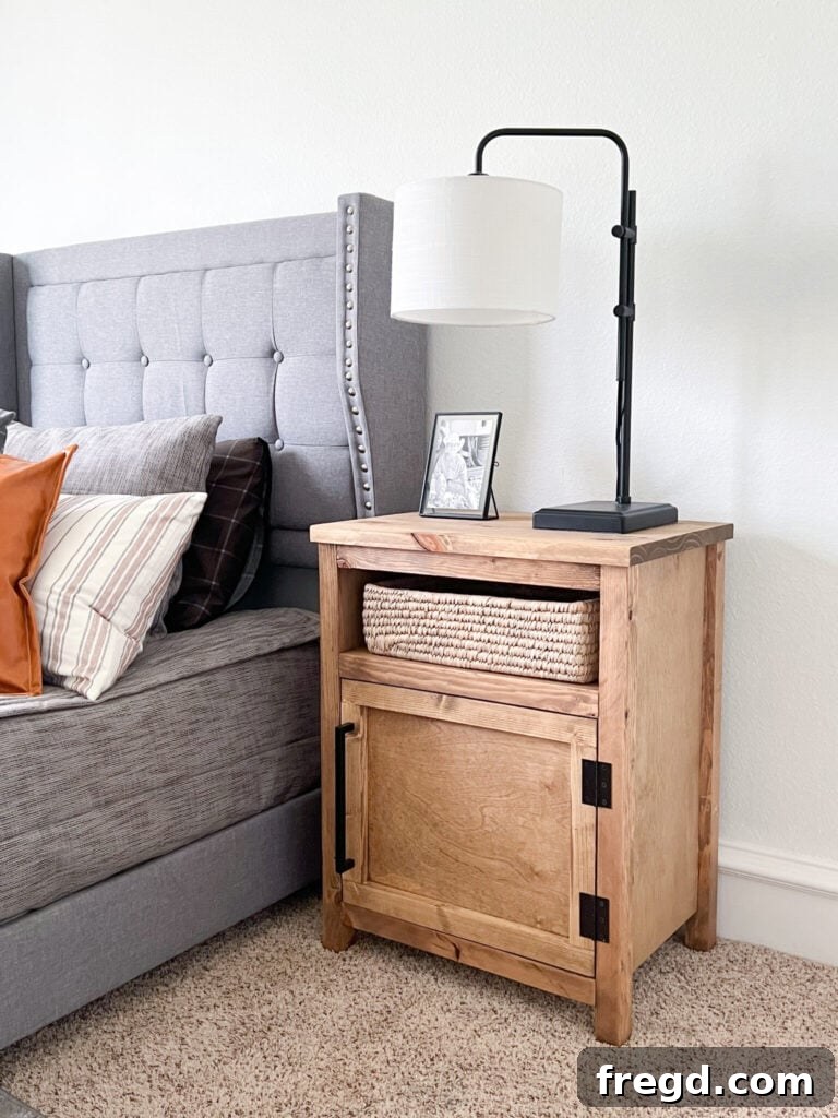 Crafting a Rustic Modern Nightstand 32 DIY Modern Farmhouse Nightstand