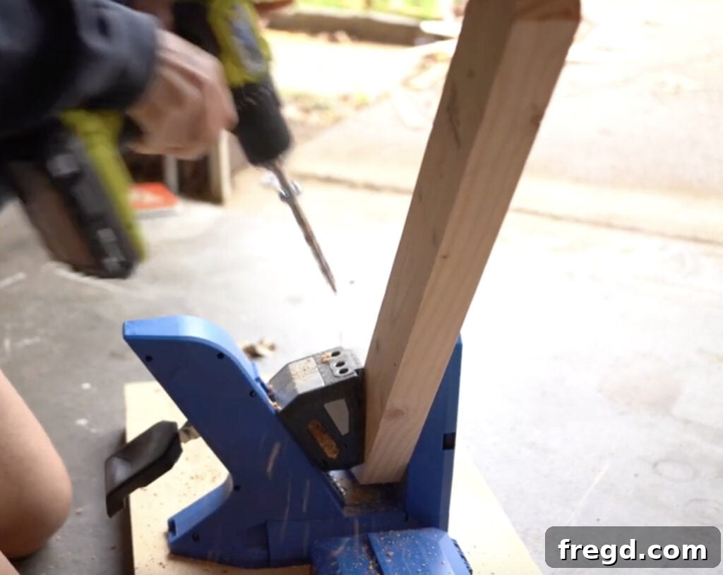 Crafting a Rustic Modern Nightstand 8 Assembling the nightstand frame with wood glue and pocket hole screws