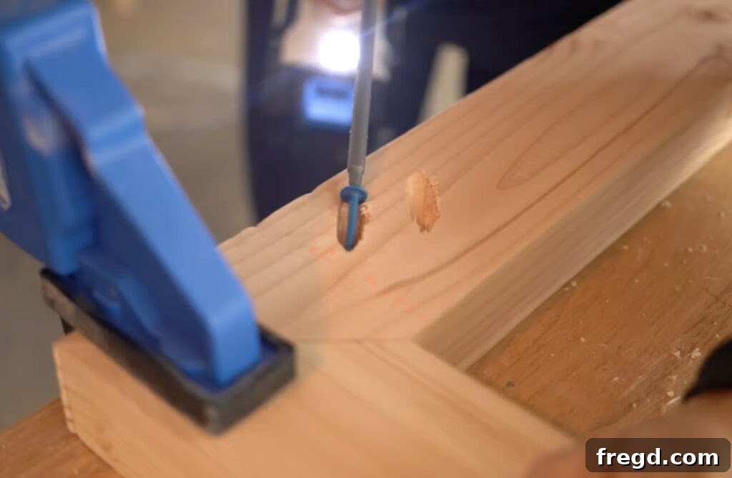 Crafting a Rustic Modern Nightstand 9 Completed rectangular frame for the nightstand