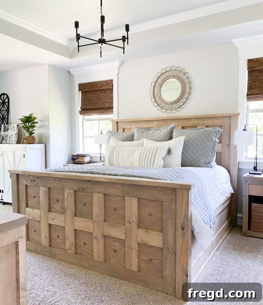 DIY King Panel Bed