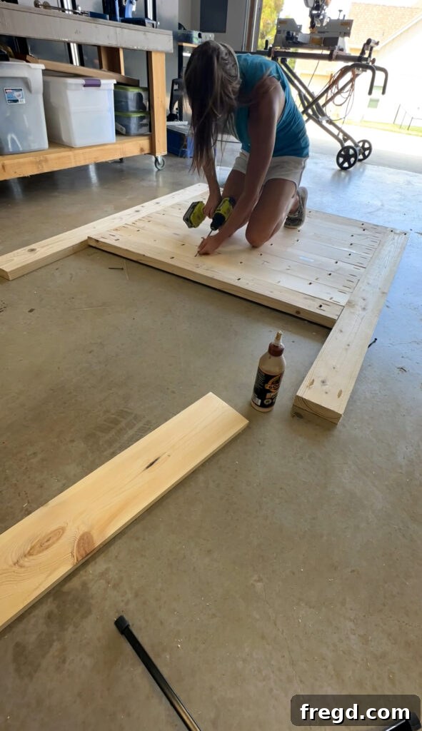 Completing the headboard structure