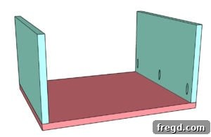 Easy Wood Nightstand Builds for Newbies 30 Frame assembly diagram for the nightstand.
