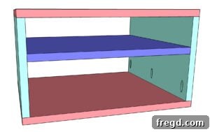 Easy Wood Nightstand Builds for Newbies 32 Top panel attachment diagram.