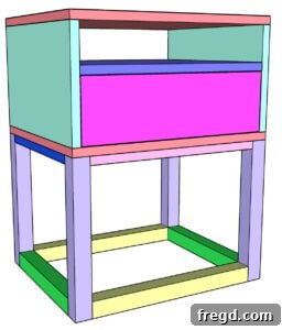Easy Wood Nightstand Builds for Newbies 38 Drawer face attachment diagram.