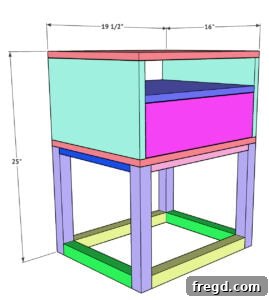 Easy Wood Nightstand Builds for Newbies 39 Finished nightstand with stain and hardware, ready for use.