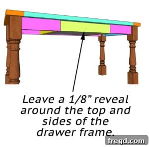Attaching drawer face
