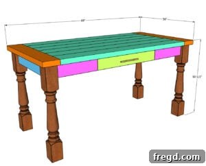 Finished and stained desk with hardware