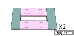 Assembling side frame pieces with pocket holes and screws.