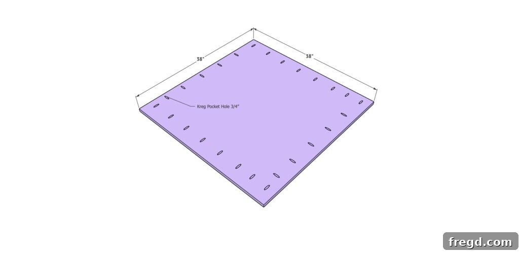 DIY Portable Mahjong Table Tailored For Your Game 3 Drilling pocket holes with Kreg Rebel