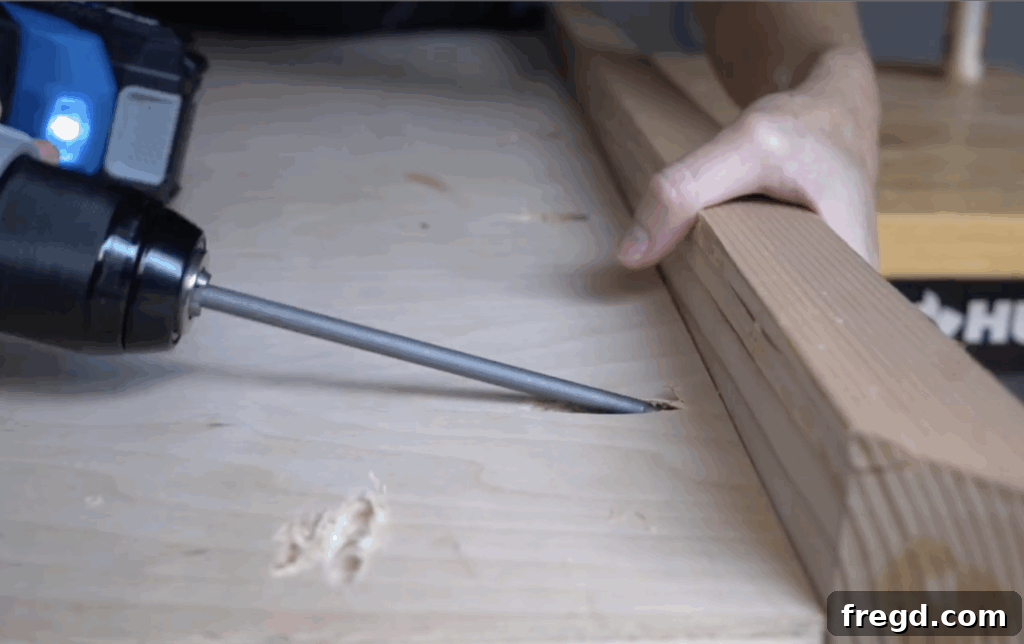 DIY Portable Mahjong Table Tailored For Your Game 6 Close-up of secured trim and pocket holes