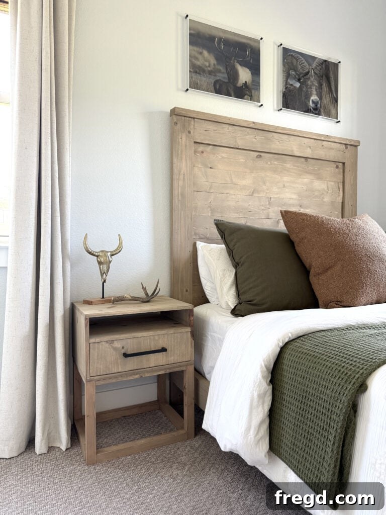 A simple and elegant DIY wood nightstand.