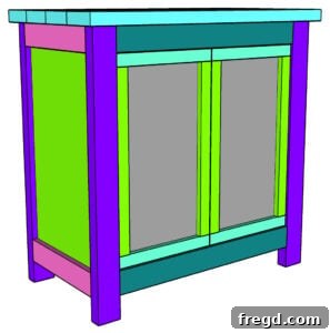 Summary image for attaching cabinet doors.