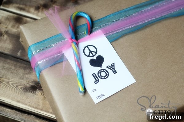 Brightly wrapped holiday gifts for kids with colorful ribbons and candy canes