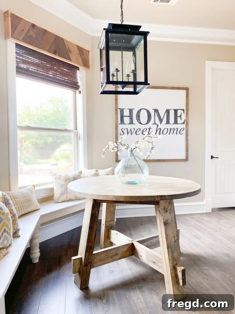 A beautiful round dining table project.