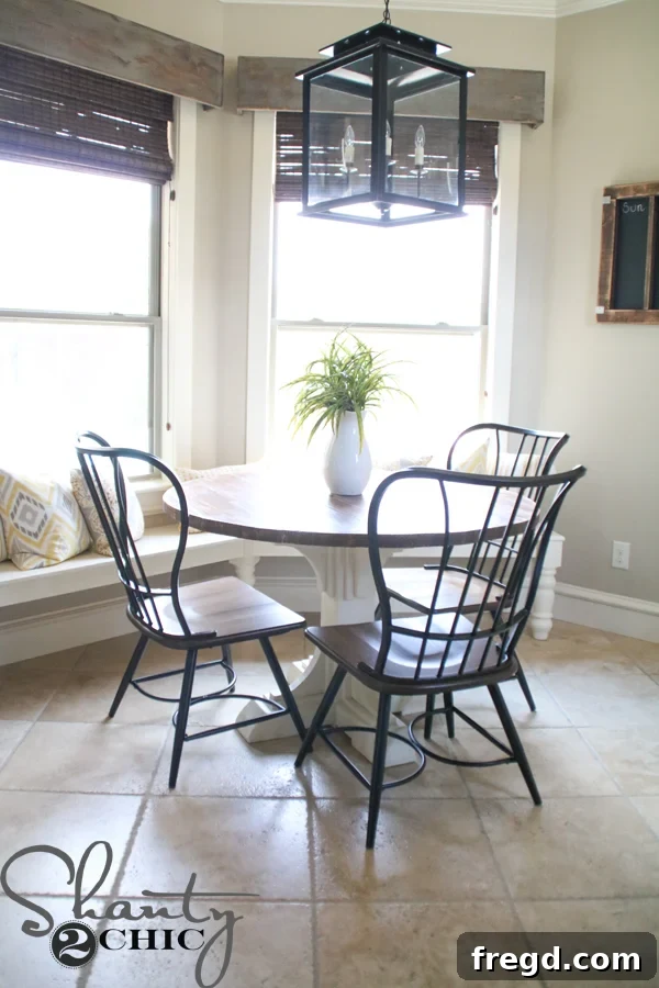 A classic pedestal dining table.