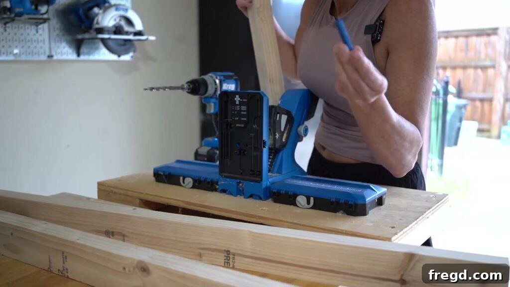 Drilling pocket holes